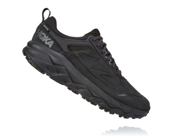 Hoka One One Challenger Low GORE-TEX Mens UK - Black Trail Running Shoes - FOACJ7914